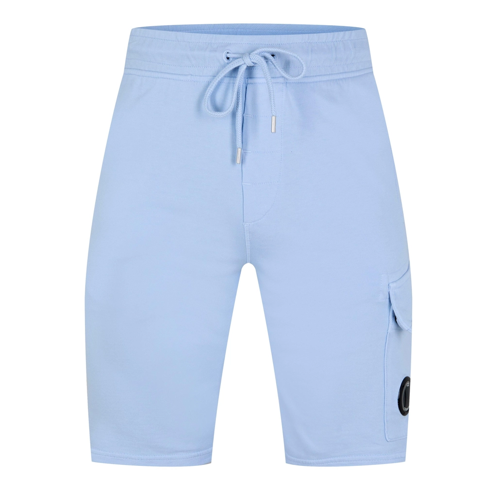 CP Company Micro Lens Fleece Shorts - Cerulean 814